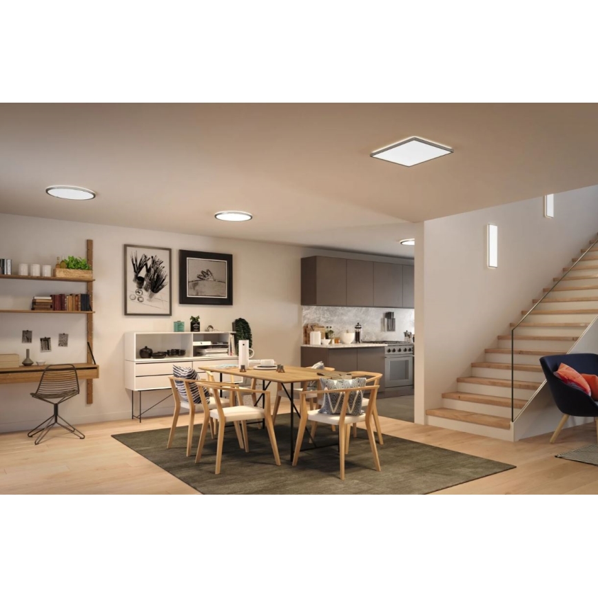 Paulmann 71009 - Panneau à intensité variable LED/22W ATRIA 230V 4000K 42x42 cm chrome mat