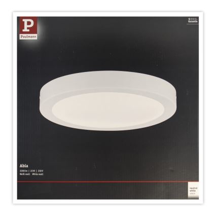 Paulmann 71021 - LED/22W Plafonnier ABIA 230V blanc