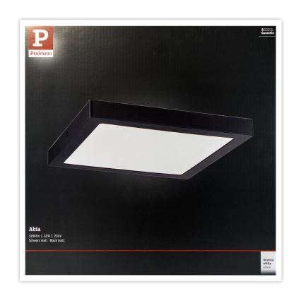 Paulmann 71026 - LED/22W Plafonnier ABIA 230V noir