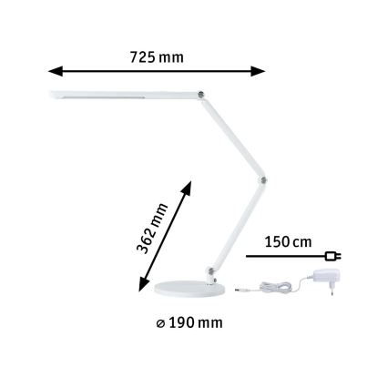 Paulmann 78911 - Lampe de table à intensité variable FLEXBAR 230V LED/10,6W /3000/4000/6500K