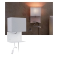 Paulmann 78913 - LED/2,5W + 1xE27/40W Applique murale avec tablette intégrée et port USB MERANI 230V blanche