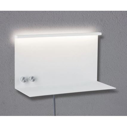 Paulmann 78919 - LED/4,5W Luminaire à intensité variable avec étagère et USB + LED/1,6W 230V