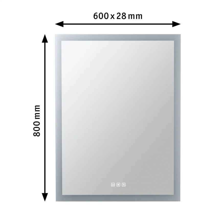 Paulmann 78951 - Miroir chauffant de salle de bain à intensité variable avec rétro-éclairage LED/22W IP44 230V