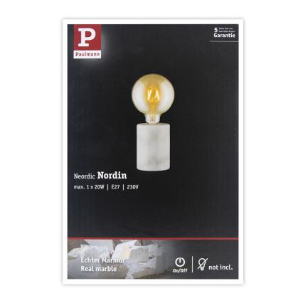 Paulmann 79601 - Lampe de table 1xE27/20W NORDIN 230V