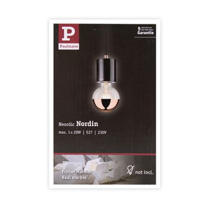 Paulmann 79605 - Suspension avec fil NORDIN 1xE27/20W/230V
