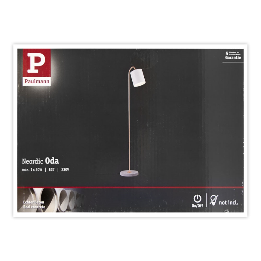 Paulmann 79625 - 1xE27/20W Lampadaire NEORDIC ODA 230V