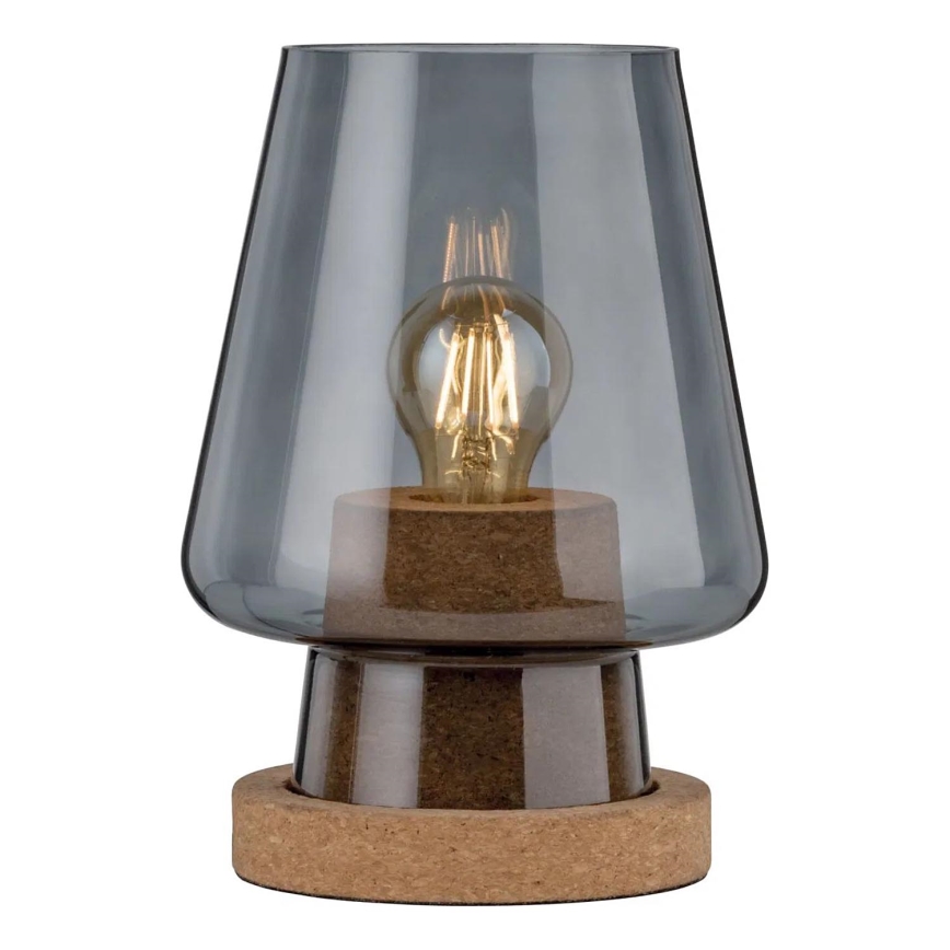 Paulmann 79736 - 1xE27/20W Lampe de table IBEN 230V fumée