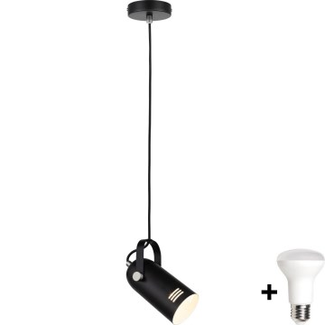 Paulmann 79766 - Suspension LED LAVEA 1xE27/8W sur câble, 230V, noire