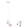 Paulmann 79767 - Suspension LAVEA LED RGBW 1xE27/12W sur câble 230 V blanche