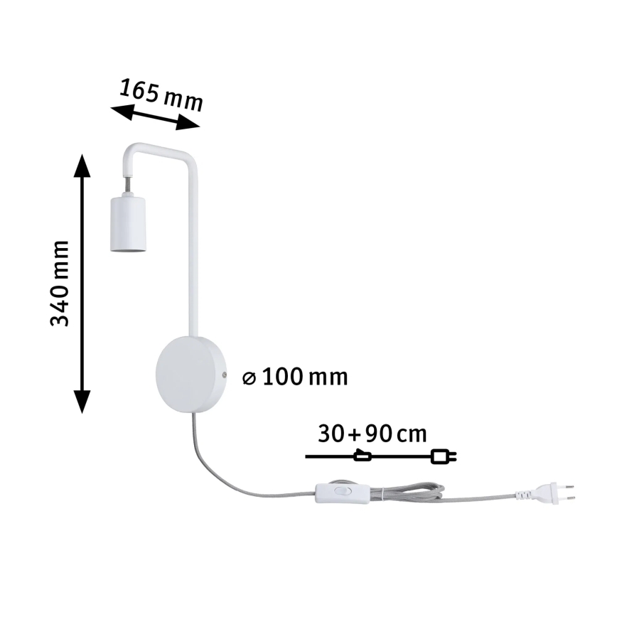 Paulmann 79811 - 1xE27/40W Applique murale CALVANI 230V blanche