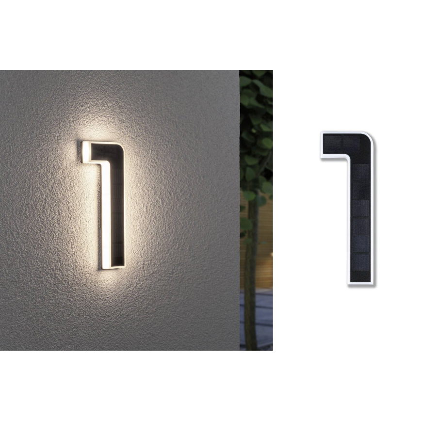 Paulmann 79842 - LED/0,2W IP44 Numéro de maison solaire 1,2V 1500 mAh