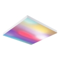 Paulmann 79910 - LED/31W RGBW Plafonnier dimmable LORIA 230V 3000-6500K 59,5x59,5 cm blanc + télécommande