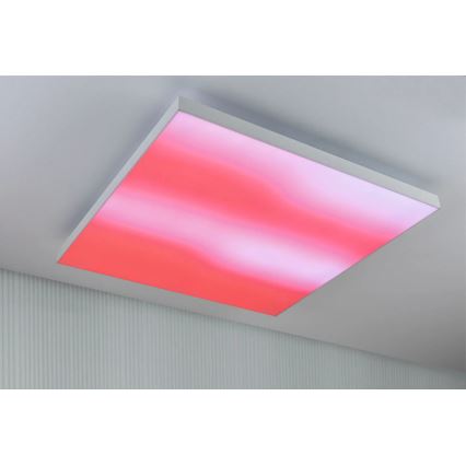 Paulmann 79910 - LED/31W RGBW Plafonnier dimmable LORIA 230V 3000-6500K 59,5x59,5 cm blanc + télécommande