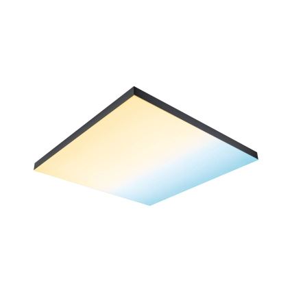Paulmann 79913 - Plafonnier LED 31 W RGBW dimmable LORIA 230 V 3000–6500 K 59,5 x 59,5 cm noir + télécommande