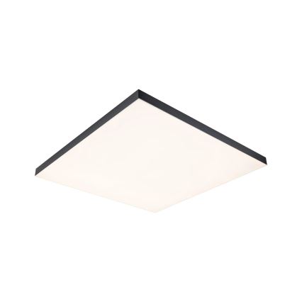 Paulmann 79913 - Plafonnier LED 31 W RGBW dimmable LORIA 230 V 3000–6500 K 59,5 x 59,5 cm noir + télécommande