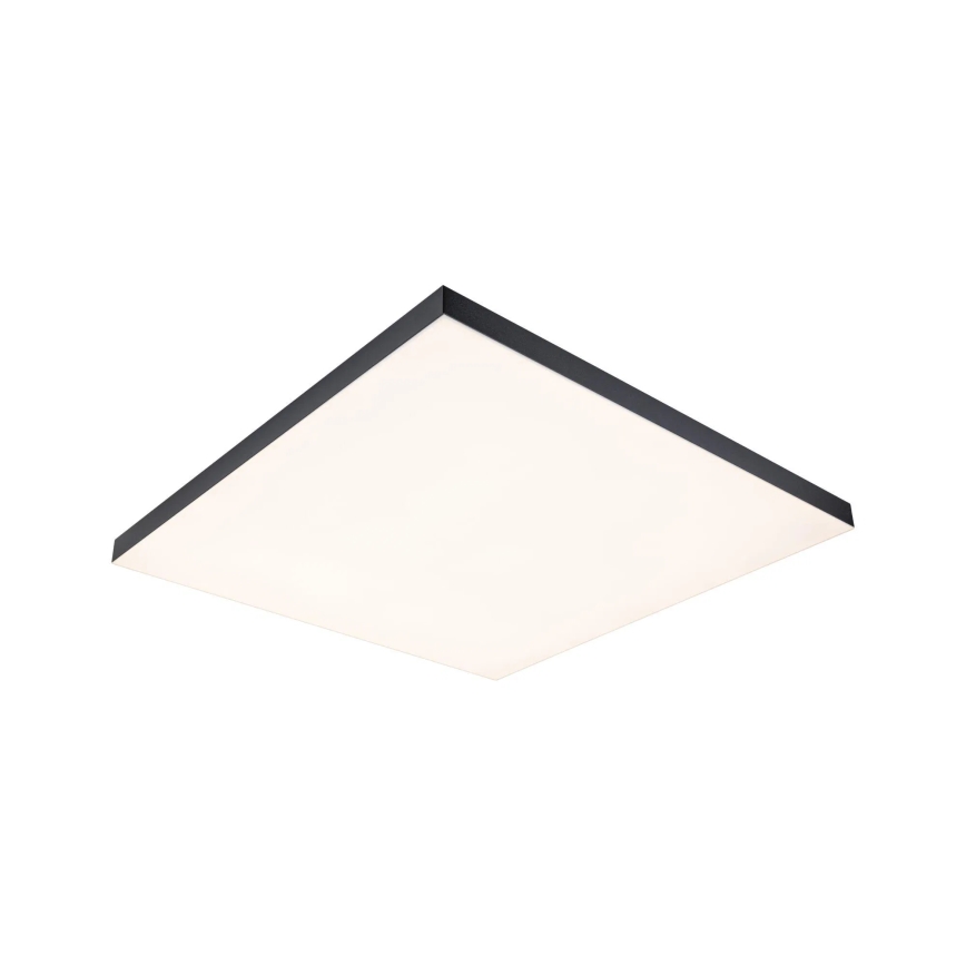 Paulmann 79913 - Plafonnier LED 31 W RGBW dimmable LORIA 230 V 3000–6500 K 59,5 x 59,5 cm noir + télécommande