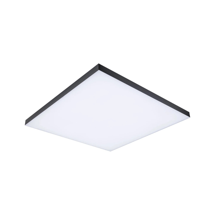 Paulmann 79913 - Plafonnier LED 31 W RGBW dimmable LORIA 230 V 3000–6500 K 59,5 x 59,5 cm noir + télécommande