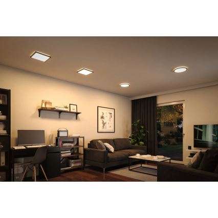 Paulmann 79920 - Panneau LED dimmable 11,2W ATRIA 230V 3000K 19x19 cm noir