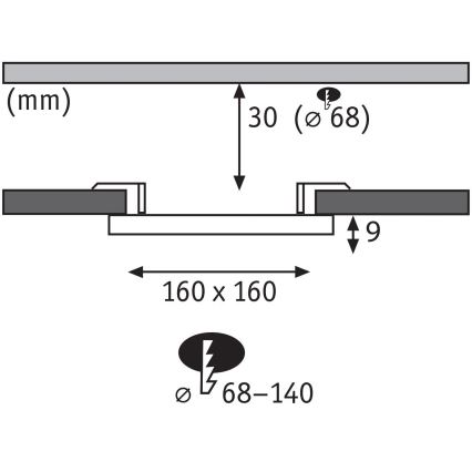 Paulmann 79954 - Spot encastrable VARIFIT pour salle de bains LED/12W IP44 dimmable 230V