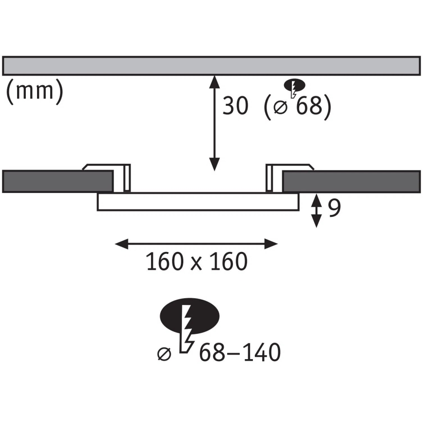 Paulmann 79954 - Spot encastrable VARIFIT pour salle de bains LED/12W IP44 dimmable 230V