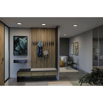Paulmann 79965 - LED/13W IP44 dimmable plafonnier encastré pour salle de bains AREO 230V Ø 17,5 cm noir