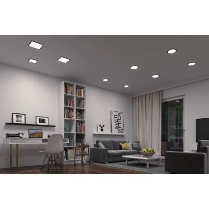 Paulmann 79966 - Plafonnier encastré LED 13W IP44 dimmable pour salle de bains VARIFIT AREO 230V 3000-6500K