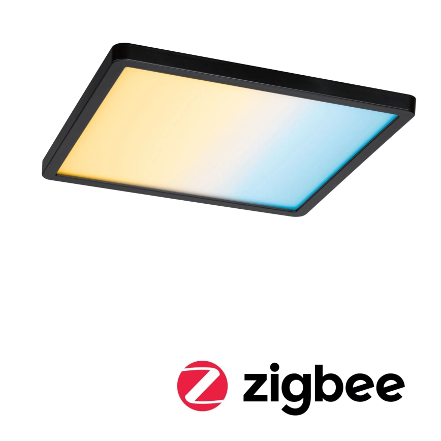 Paulmann 79967 - LED/16W IP44 Plafonnier encastré dimmable pour salle de bains AREO 230V 23x23 cm noir