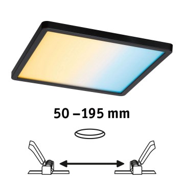 Paulmann 79967 - LED/16W IP44 Plafonnier encastré dimmable pour salle de bains AREO 230V 23x23 cm noir