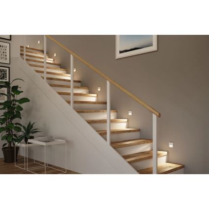 Paulmann 79999 - Spot d'escalier LED/1W TSARO 230V Follow/blanc