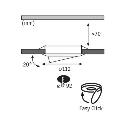 Paulmann 92027 - SET 3x LED-GU10/3,5W Spot encastrable QUALITY LINE