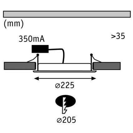 Paulmann 92034 - LED/14W Spot encastrable 230V