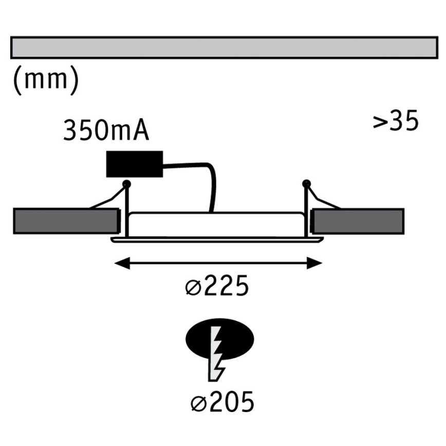 Paulmann 92034 - LED/14W Spot encastrable 230V
