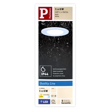 Paulmann 92061 - LED/6W IP44 Spot encastrable salle de bain QUALITY LINE 230V