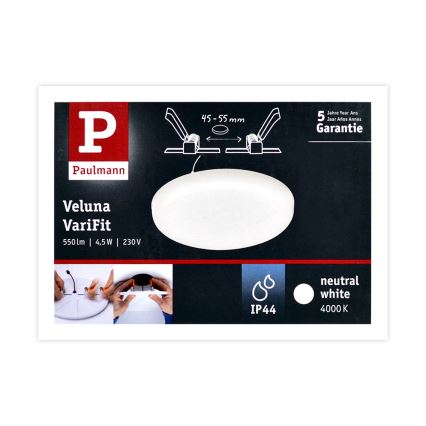 Paulmann 92390 - LED/4,5W IP44 Spot encastrable salle de bain VARIFIT 230V