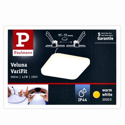 Paulmann 92393 - LED/4,5W IP44 Spot encastrable salle de bain VARIFIT 230V