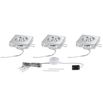 Paulmann 92539 - PACK 3x Luminaire LED encastrable PREMIUM LINE 3xLED/3W/230V