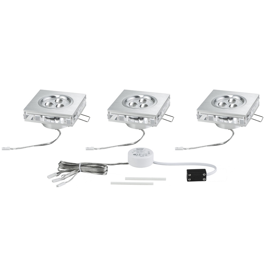 Paulmann 92539 - PACK 3x Luminaire LED encastrable PREMIUM LINE 3xLED/3W/230V