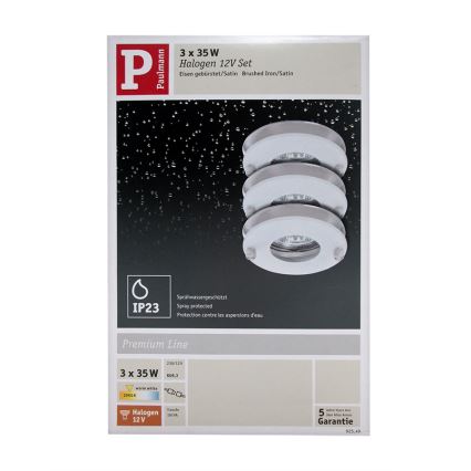 Paulmann 92549 - SET 3x Spot salle de bain PREMIUM LINE 3xGU5,3/35W/230V/12V