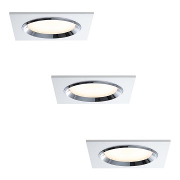 Paulmann 92695 - PACK 3x Luminaire LED encastrable à intensité modulable DICE 3xLED/8W/230V