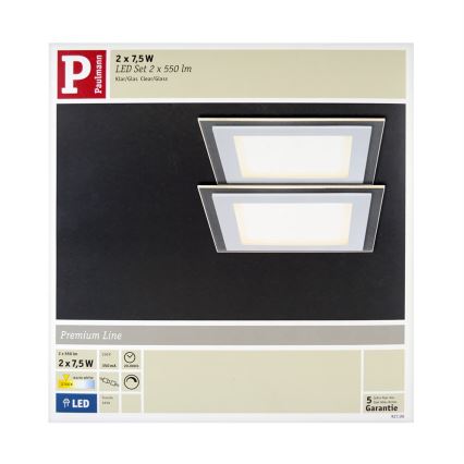 Paulmann 92706 - SET 2x Spot LED encastrable DECODICE 2xLED/7,5W/230V