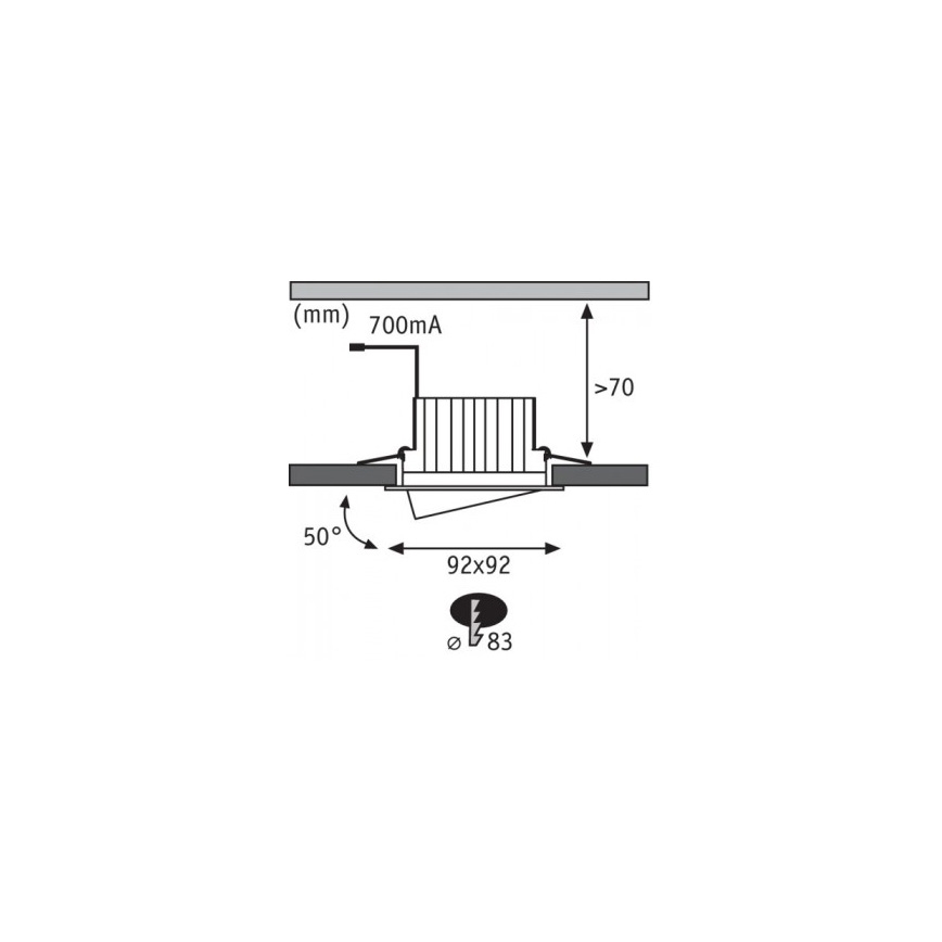 Paulmann 92750 - Luminaire LED encastrable HELIA LED/8,7W/700 mA