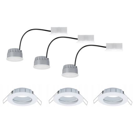Paulmann 92755 - LOT 3xLED/6,8W IP44 Suspension salle de bain COIN 230V
