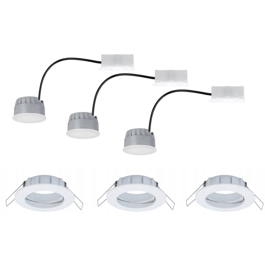 Paulmann 92755 - LOT 3xLED/6,8W IP44 Suspension salle de bain COIN 230V
