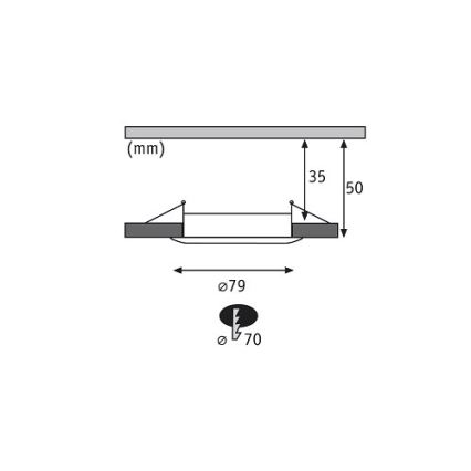 Paulmann 92755 - LOT 3xLED/6,8W IP44 Suspension salle de bain COIN 230V