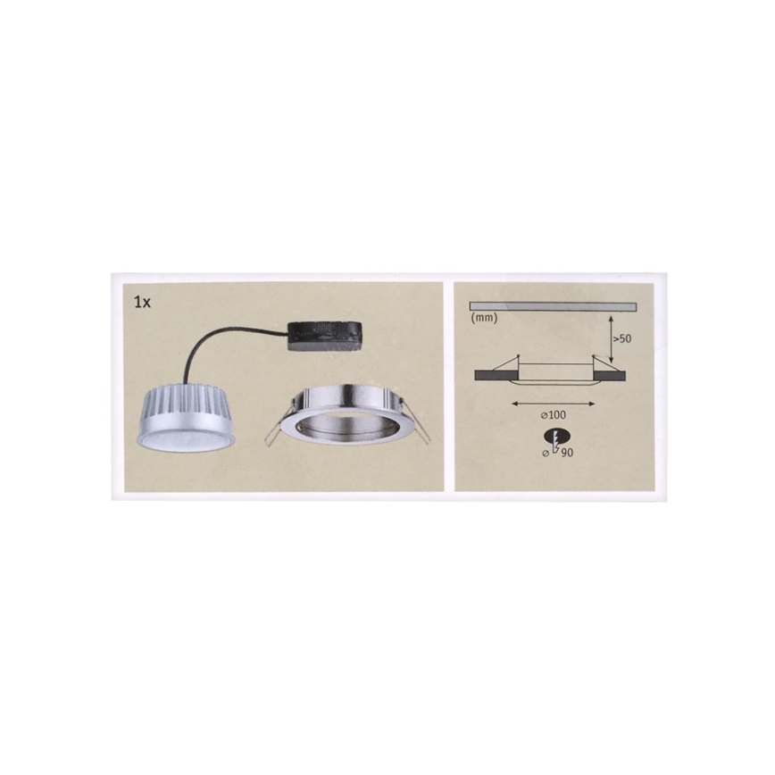 Paulmann 92782 - Luminaire LED à intensité modulable salle de bain COIN LED/14W/230V IP44