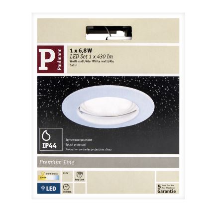 Paulmann 92804 - LED/6,8W IP44 Spot encastrable salle de bain COIN 230V