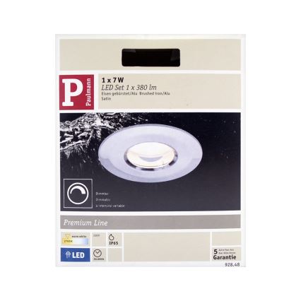 Paulmann 92848 - Spot encastrable LED salle de bain COIN 1xLED/7W/230V IP65