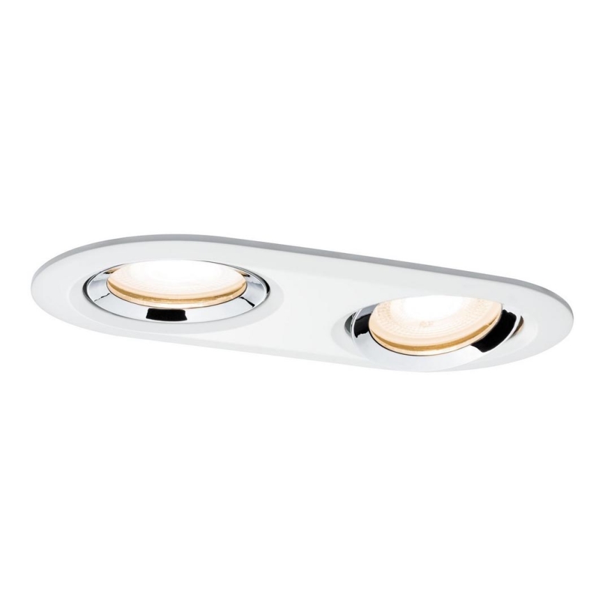 Paulmann 92901 - 2xLED-GU10/7W IP65 Luminaire de salle de bain encastré NOVA 230V