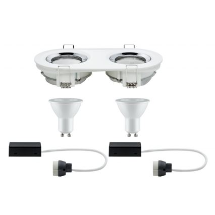 Paulmann 92901 - 2xLED-GU10/7W IP65 Luminaire de salle de bain encastré NOVA 230V