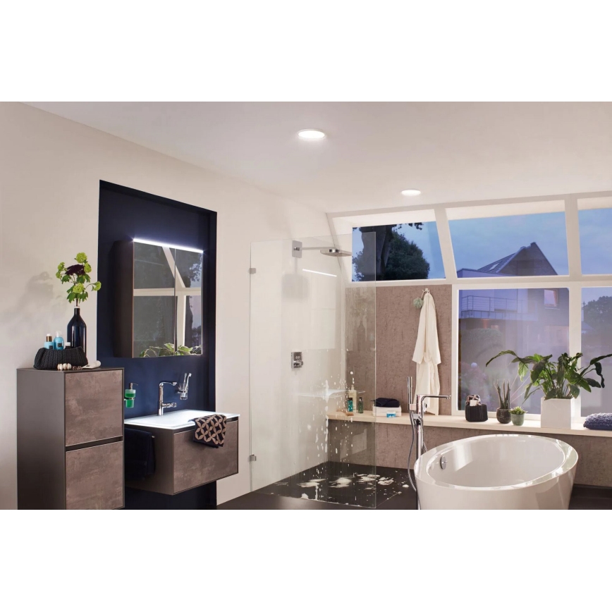Paulmann 92935 - LED/12W IP44 Plafonnier encastré dimmable pour salle de bains AREO 230V diam. 18 cm chrome mat